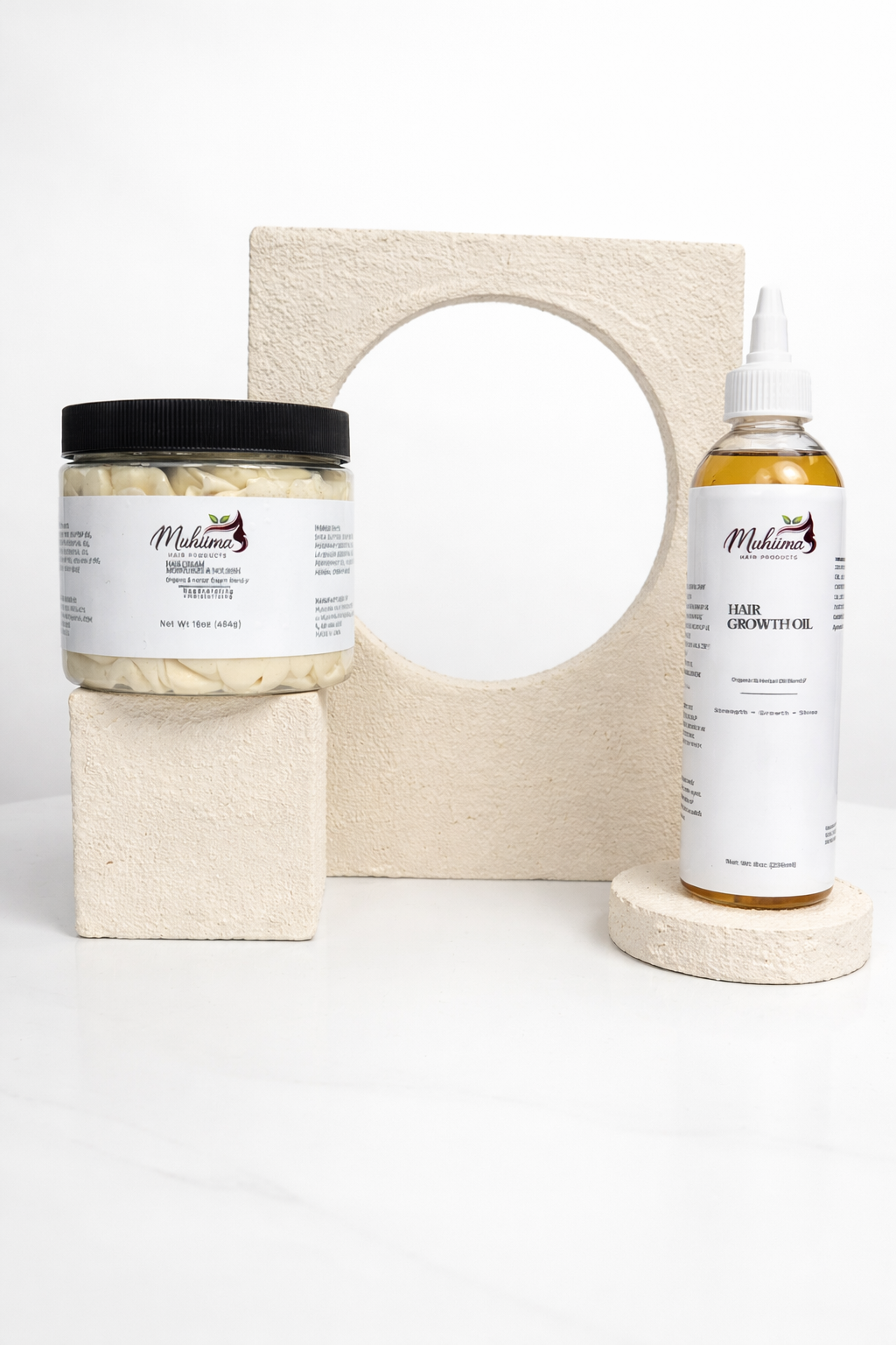 Full Muhiima Growth Ritual (8oz Oil + 16oz Cream)